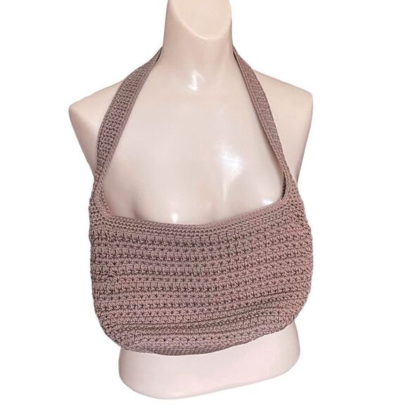 The Sak Woven Nutmeg Brown Zipper Top Small Handbag - Picture 2 of 16